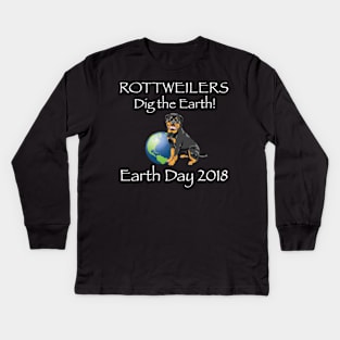 Rottweiler Earth Day Awareness 2018 T-Shirt Kids Long Sleeve T-Shirt